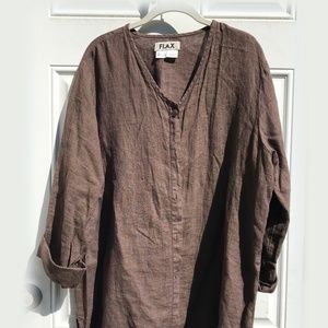 FLAX linen tunic top Sz M